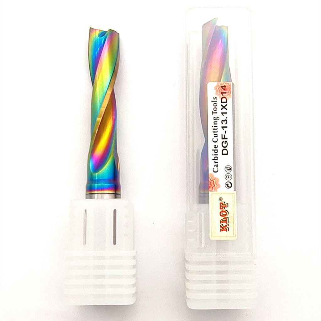 DLC Coated Solid Carbide Flat Bottom Drill Bit 8.1mm-20mm For Aluminum