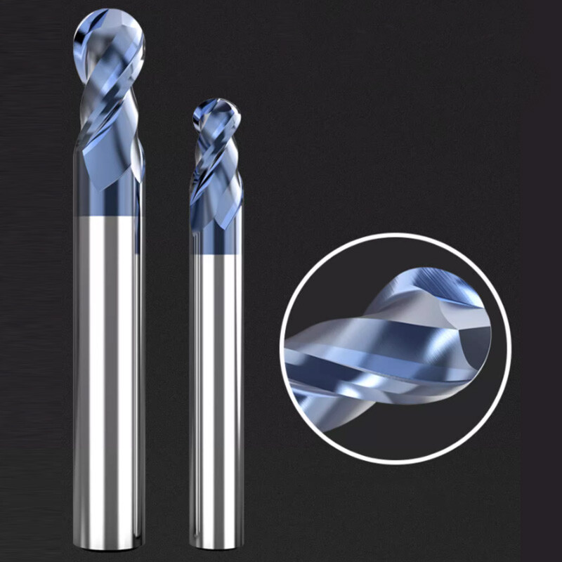 2 Flute Spiral Ball Nose End Mill Carbide Milling Cutter Router Bits Tool New