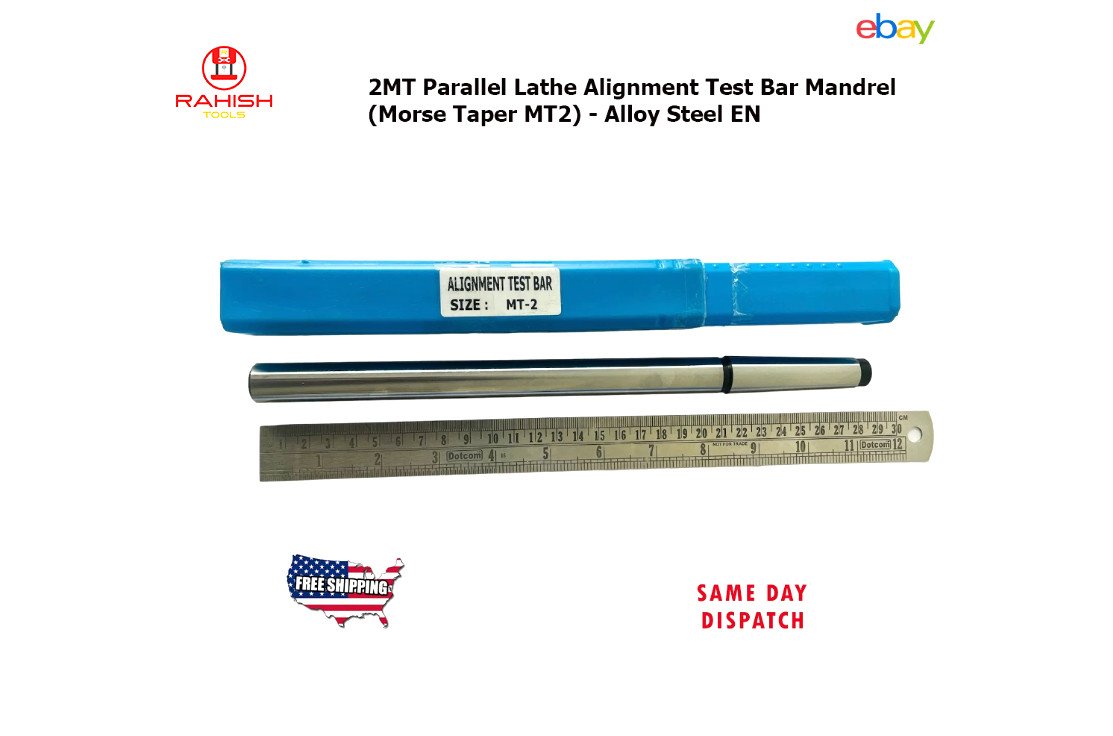 2MT Parallel Lathe Test Bar Alignment Mandrel (Morse Taper MT20)- Alloy Steel EN