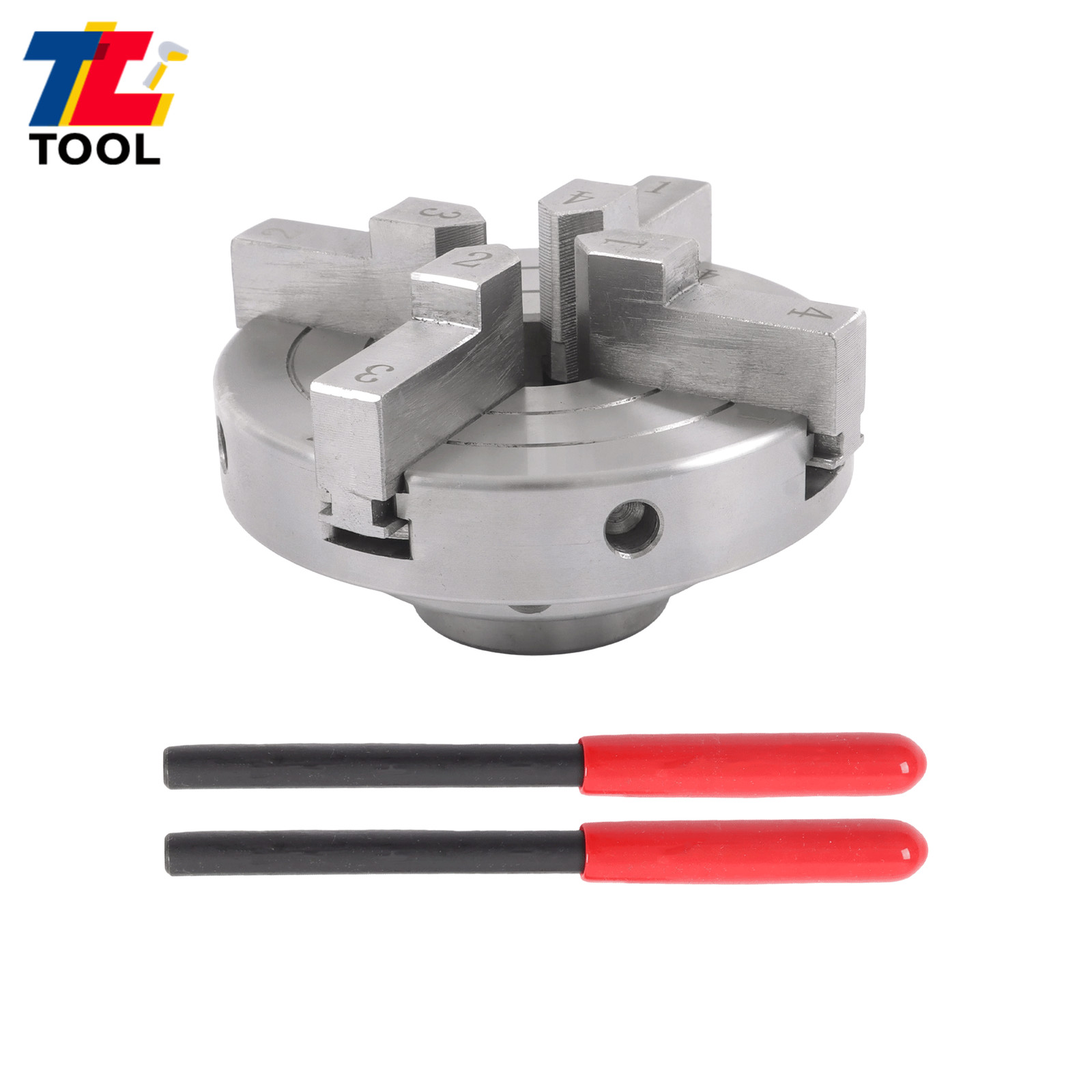 4″ High Concentricity 4 Jaw Lathe Chuck Set 1×8 TPI Self Centering
