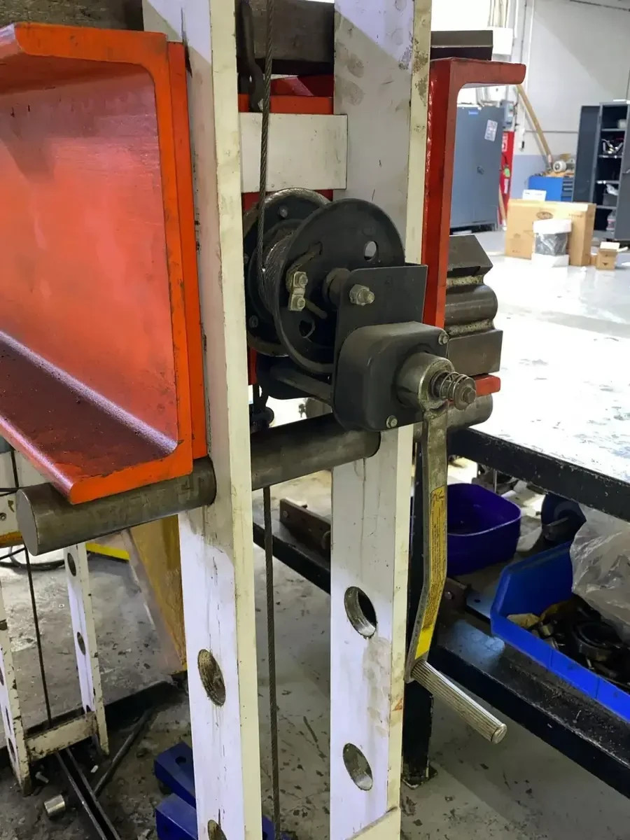 100 TON OTC TOOL “1854” HYDRAULIC H-FRAME SHOP PRESS – Work Supports – #30819