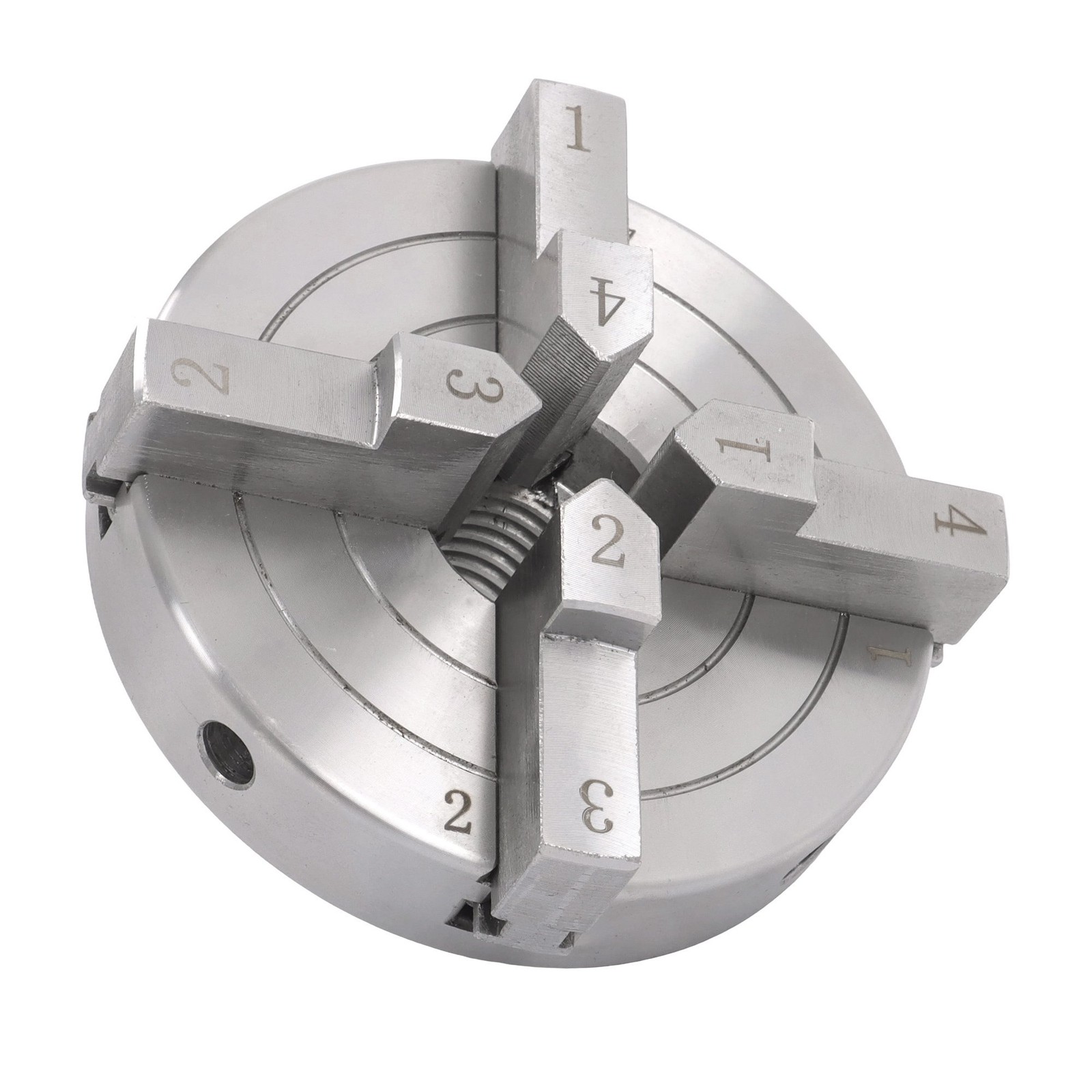 4″ Hardened Steel 4 Jaw Lathe Chuck Set 1×8 TPI Self Centering Chuck