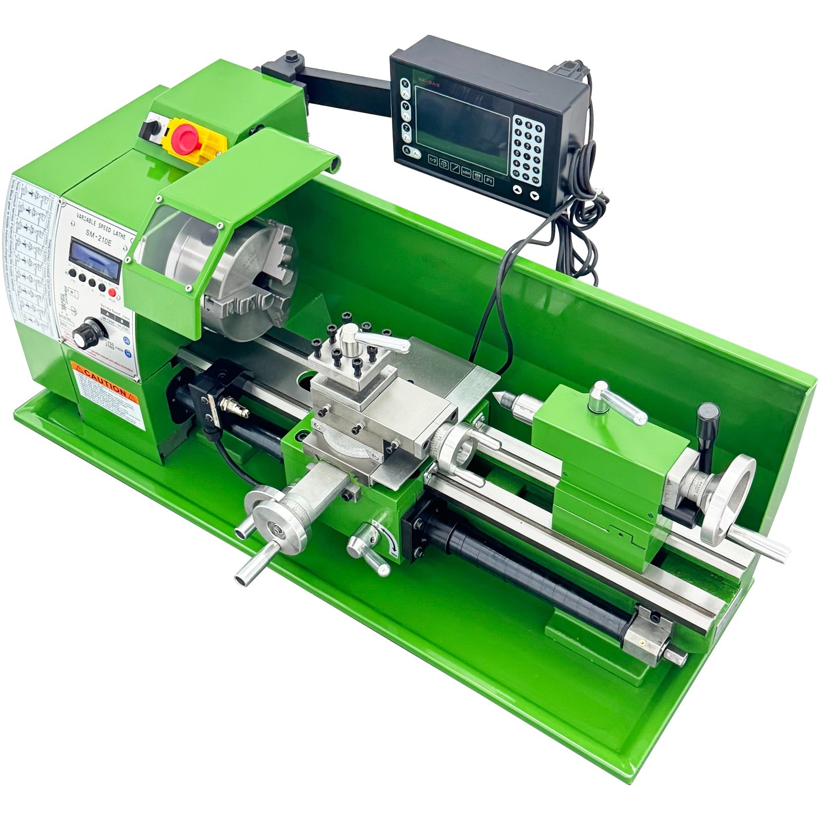 8”*16” Precision Instrument Metal Lathe Bench with Digital Grating Scale 110V