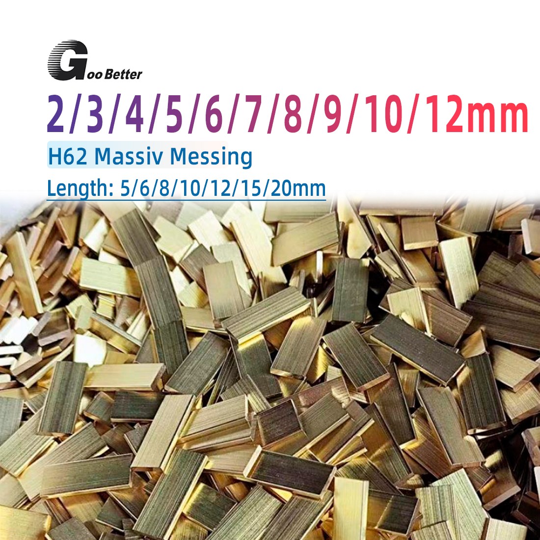 Brass Flat/Bar Sheet Metal guillotine cut -2/3/4/5/6/7/8/9/10MM- Multiple Sizes