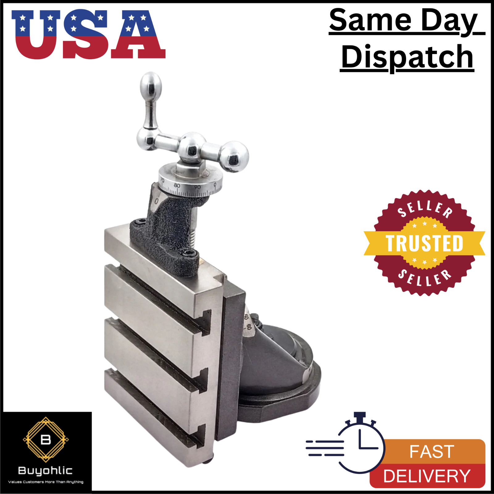 Swivel 2 Way Milling Vertical Slide 125 mm x 100 mm for Lathe Milling Super 7 ML