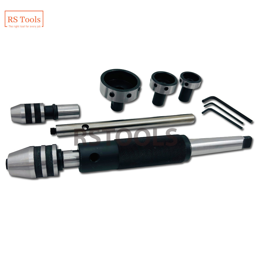 New Lathe Tailstock Tap And Die Holder Set MT3 Shank Threading Tapping Kit 8 Pcs