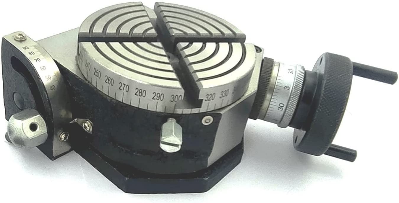 Horizontal Vertical 4″ Inch II 100mm Milling Rotary Table-USA FULFILLED