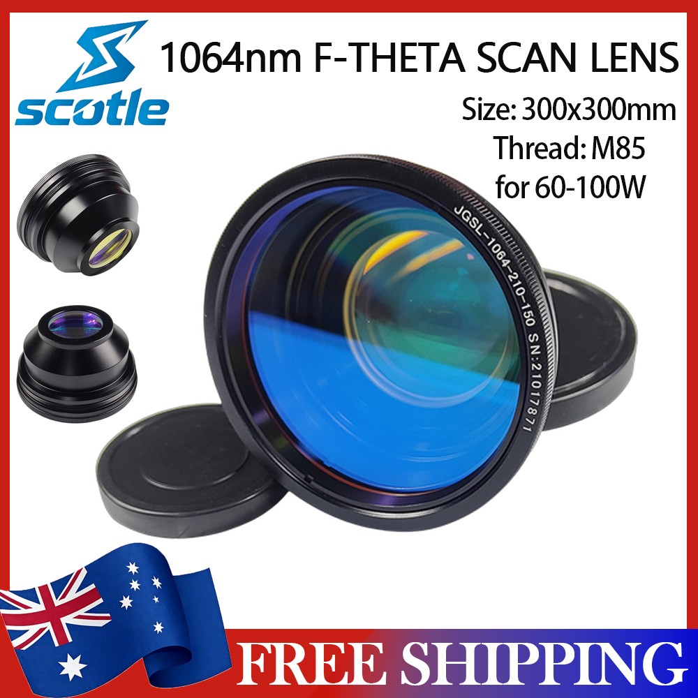 300x300mm F420 Field Scan Lens M85 Thread For 1064nm 60-100W Fiber Laser Marker