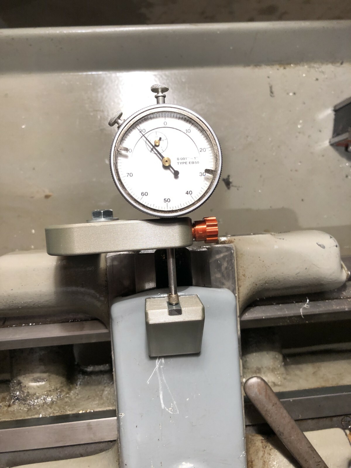 South Bend Lathe 9 or 10K, Cross Slide Dial Indicator Holder (3d Printed)
