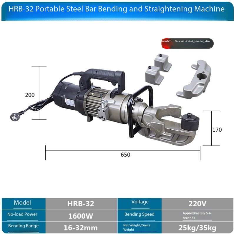 Hydraulic Rebar Bending Machine Electric Portable Rebar Bending Machine