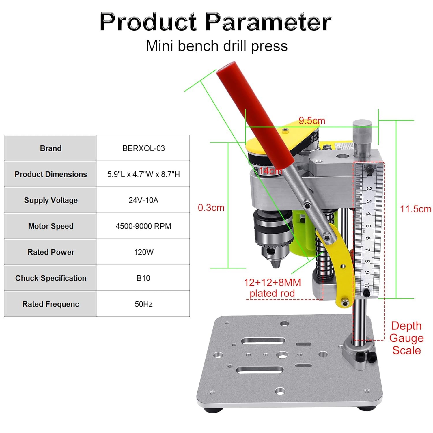 Mini Drill Press Benchtop Portable Electric Drilling Machine CNC 795 Motor B1