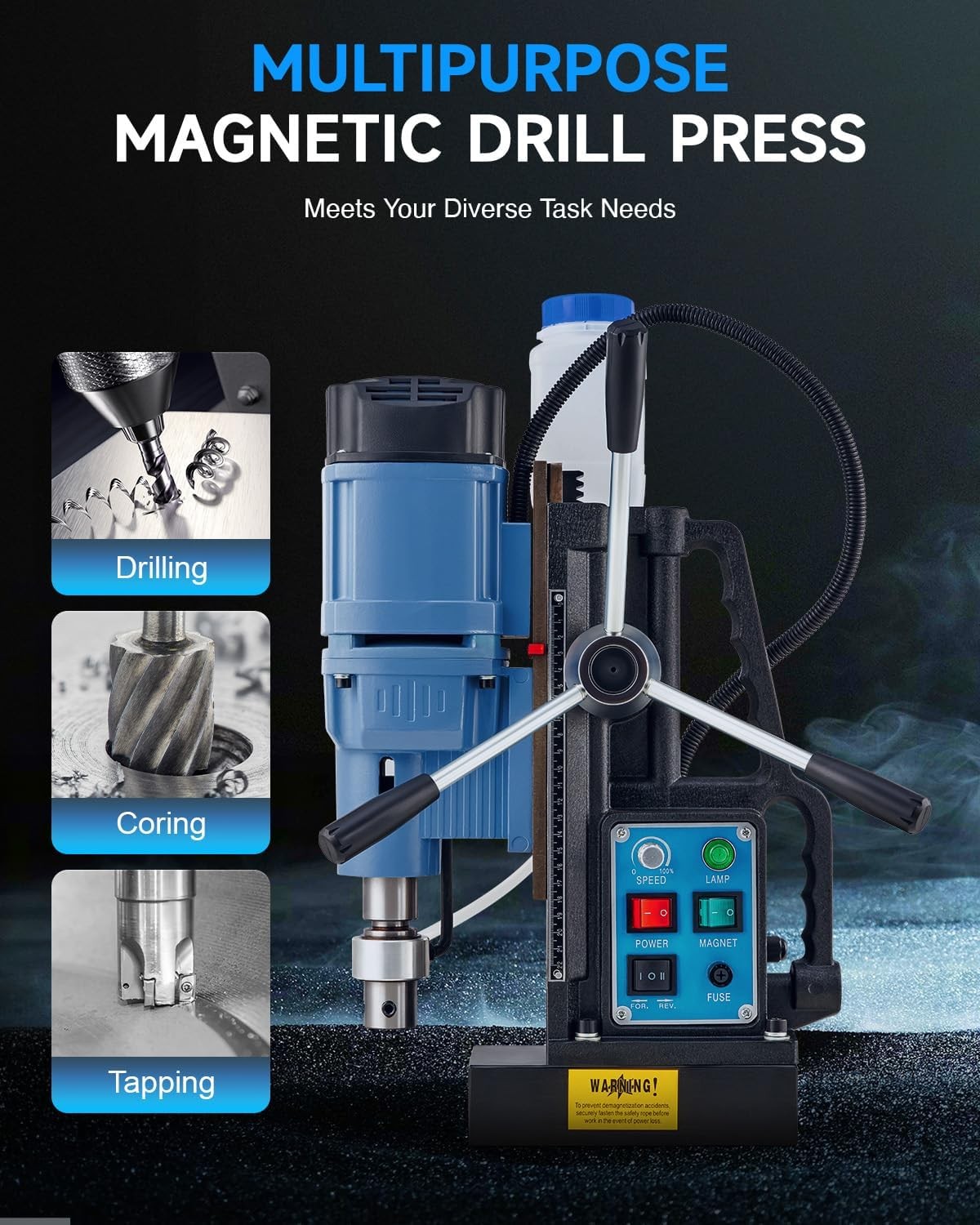 1550W Magnetic Drill Press, 2″ Dia Capacity