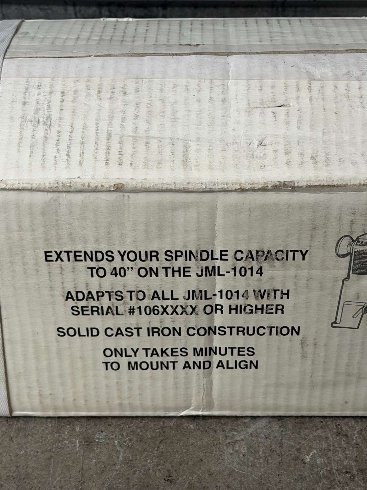 SEALED NEW JET Mini Lather Bed Extension for Jet JWL-1015