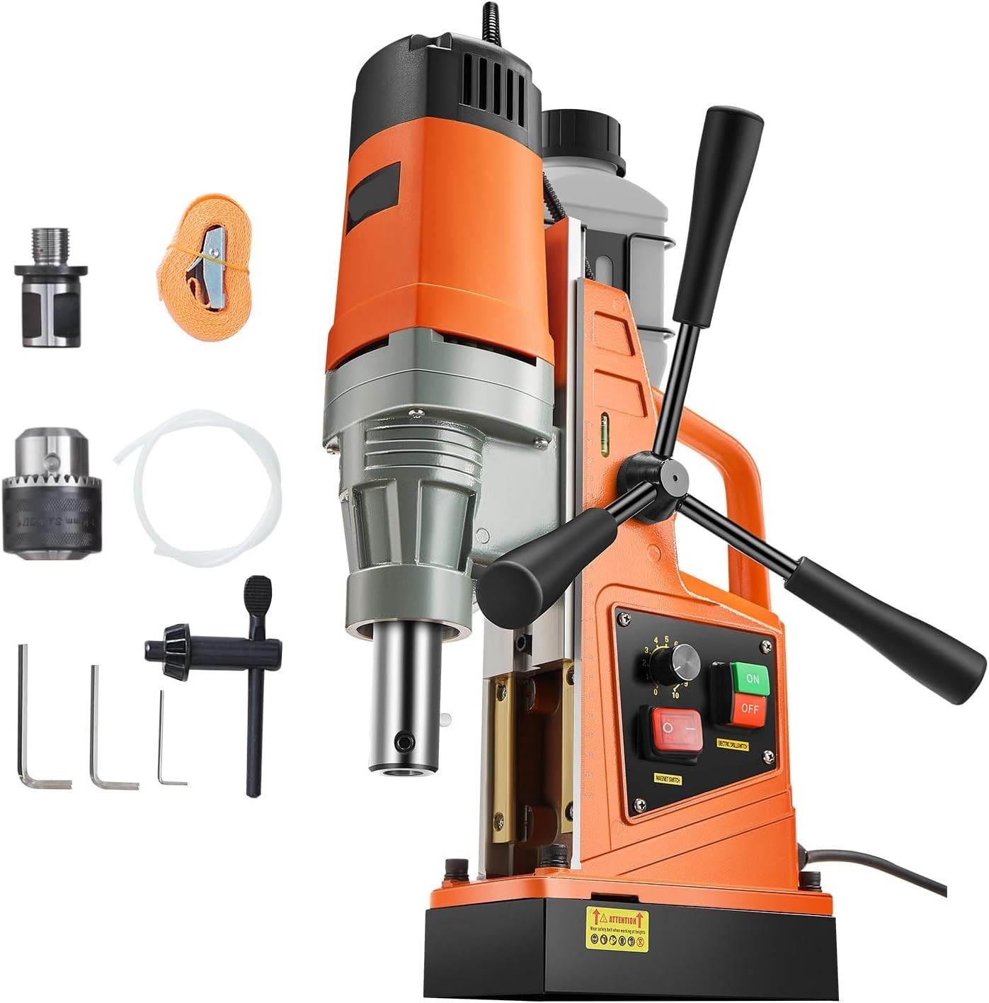 1550W Magnetic Drill Press 2in Boring 10-Speed 500RPM Industrial Drill 2922lbf