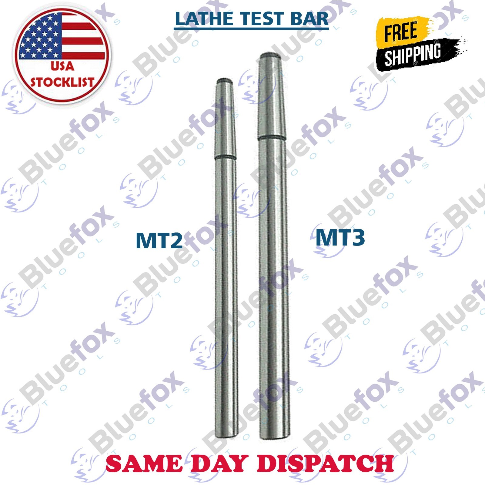 Precise Lathe Alignment Test Bar Mandrel (Morse Taper MT2 & MT3) – Steel EN31