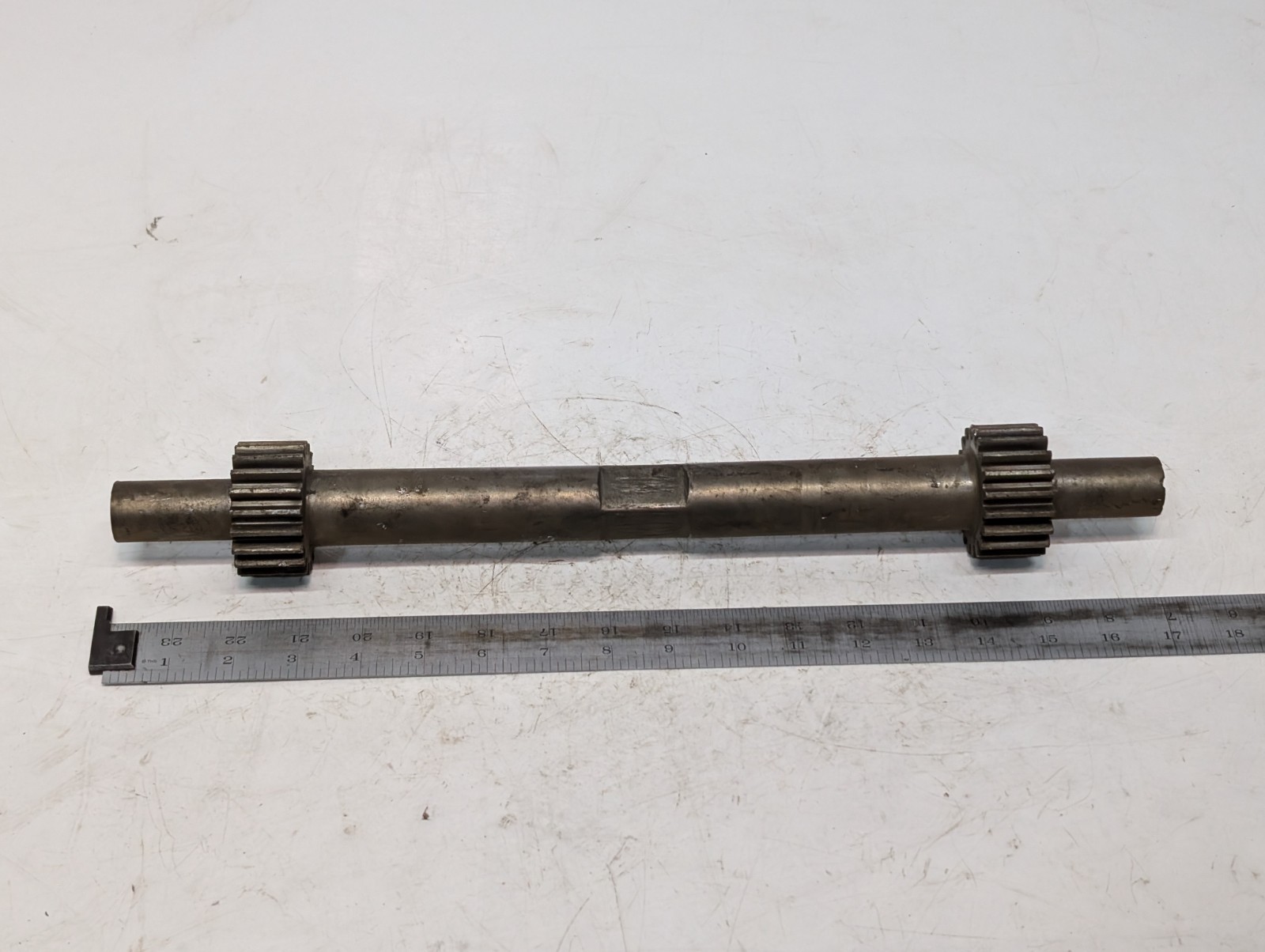 Unbranded Heavy-Duty Machine Drive Gear Shaft Assembly Component, Approx. 17″ L