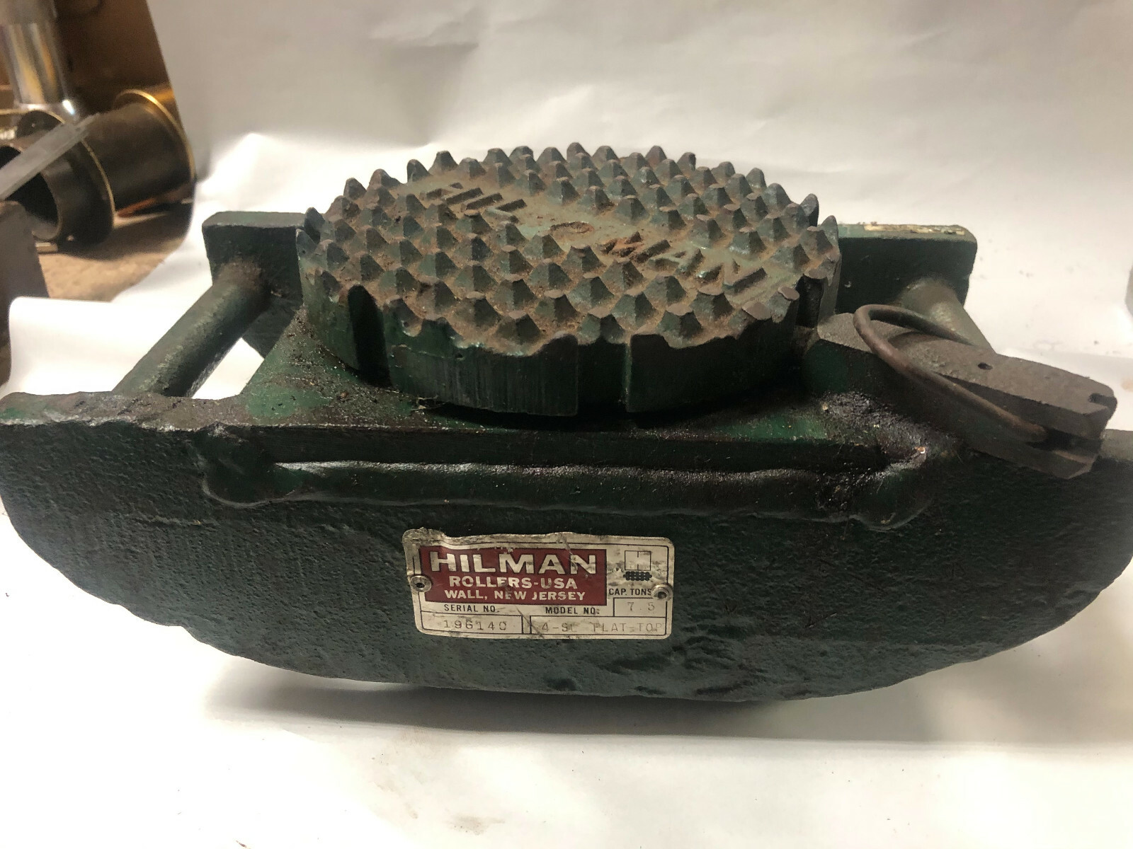 MACHINIST TOOLS LATHE MILL OFC Machinist Hilman Roller No 4 SL Flat Top 7.5 Ton