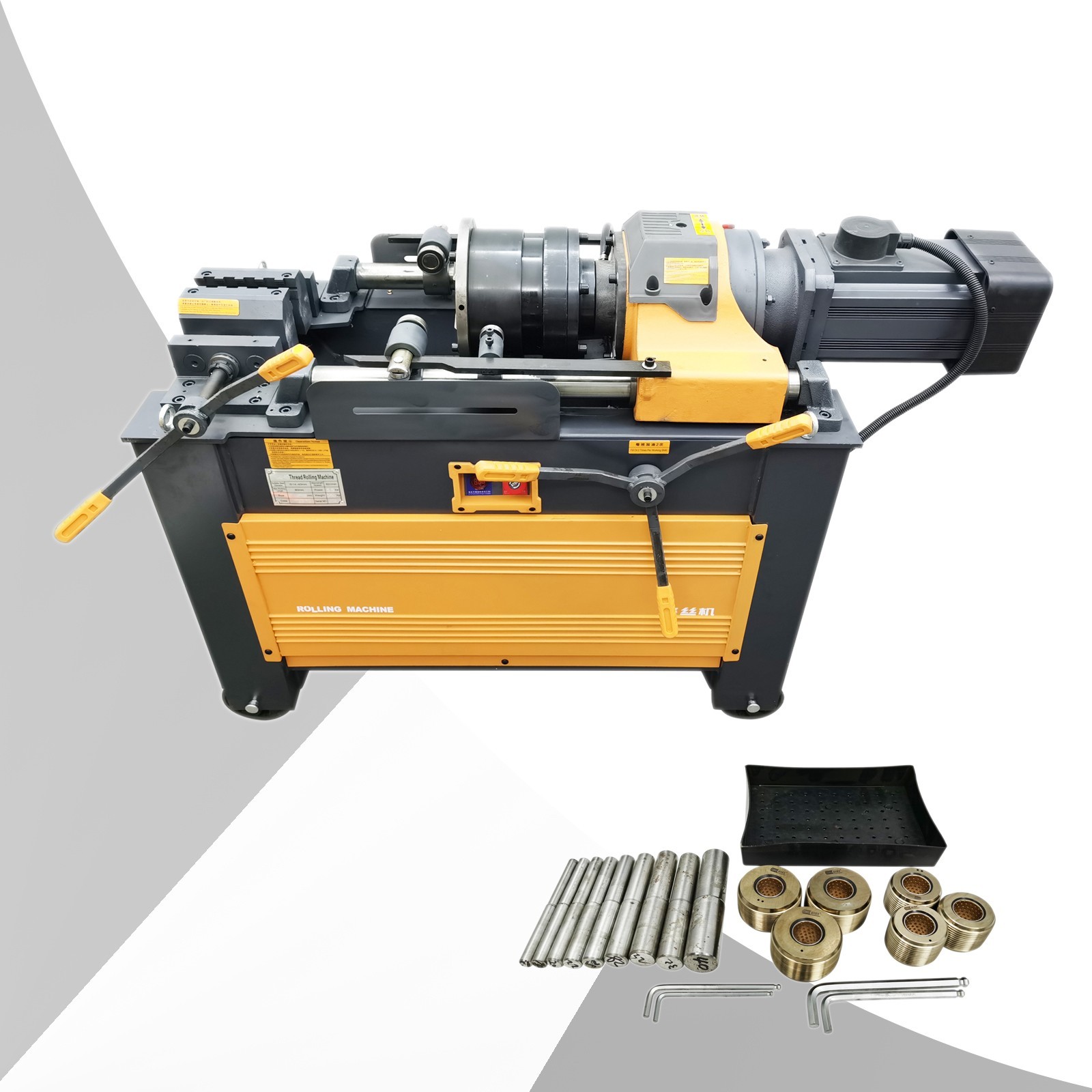 220V 3PH 4HP 0.6″-1.6″ Steel Bar Thread Rolling Machine 1.75, 2.0, 2.5, 3.0