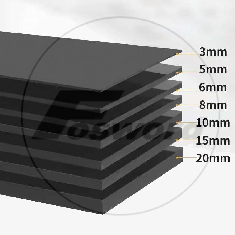 Black POM Sheet Engineering Plastic Polyformaldehyde Plate Thickess 2mm -50mm