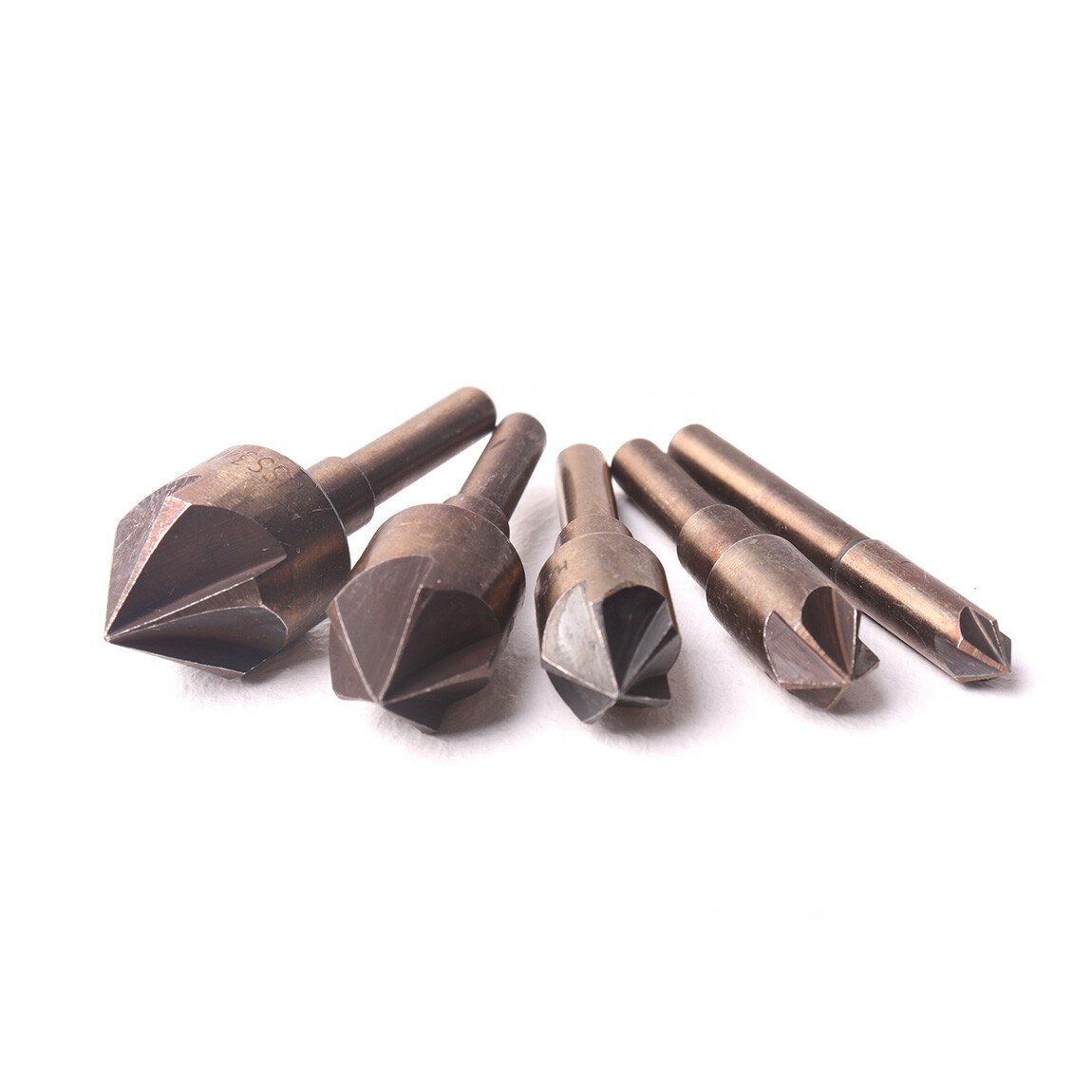 Countersink Drill Bit Set, 5 Flute Chamfering Cutter for Metalworking, High Spee