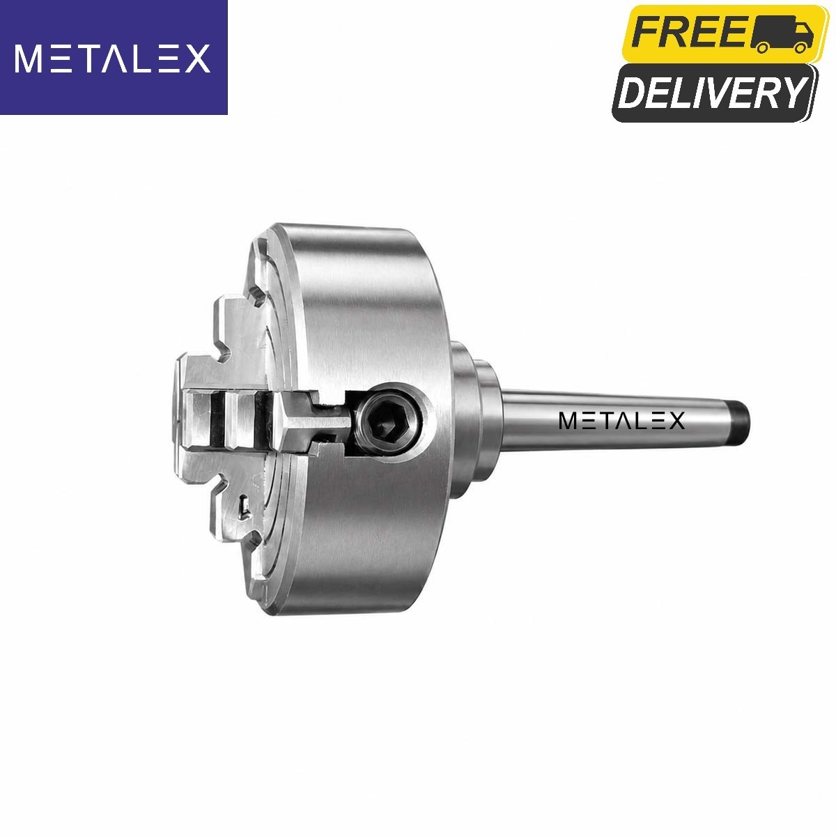 Independent Lathe Chuck 4 Jaw 70mm 2-3/4″ Taper MT1 Adapter Shank Arbor Metal