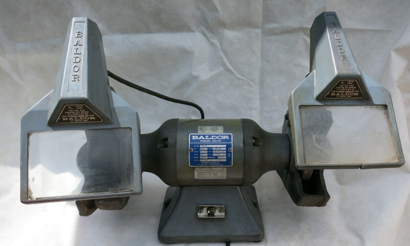 Vintage Baldor 7307 7” Bench Grinder 1/2 HP 115/230V Single Phase USA