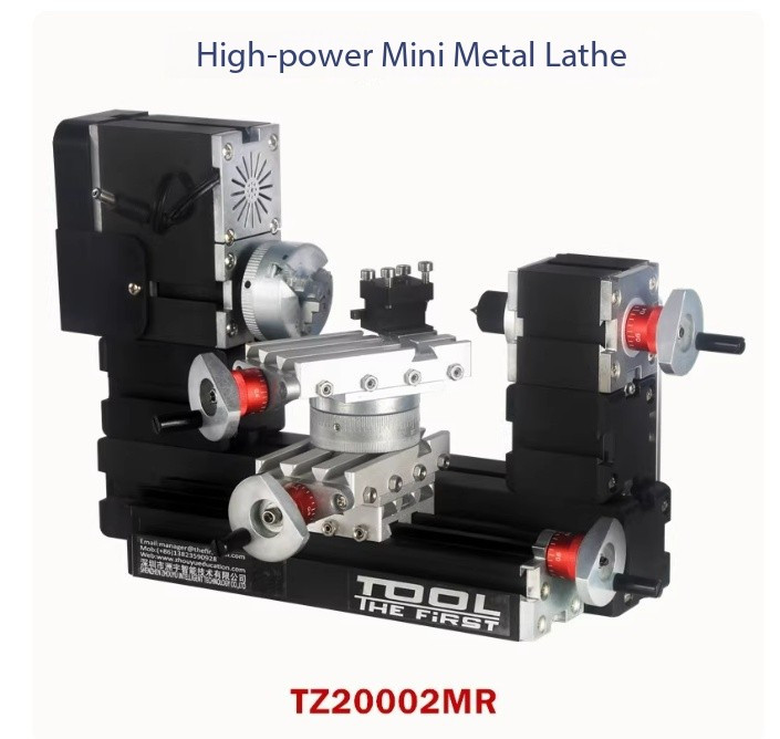 High-Power 60W Miniature Metal Rotary Lathe Model-Making Teaching Instrument