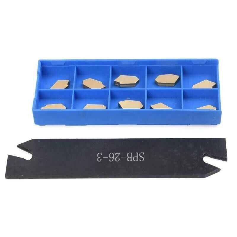 Carbide Lathe Cutting Grooving Blade Cut-Off Parting Tool Holder Wear Resistant