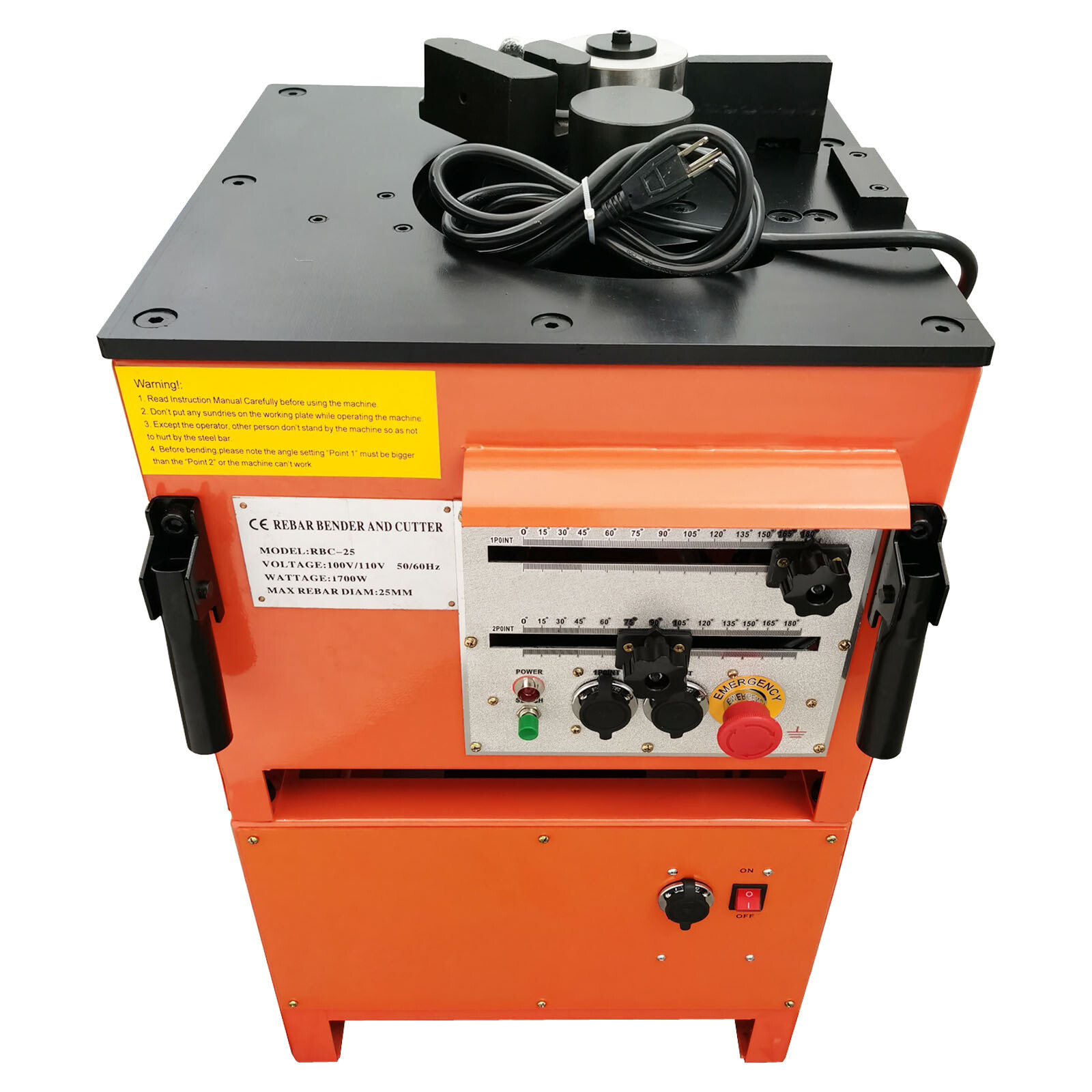 110V Electric Rebar Bending and Cutting Machine Round Steel Rod Bender Cutter