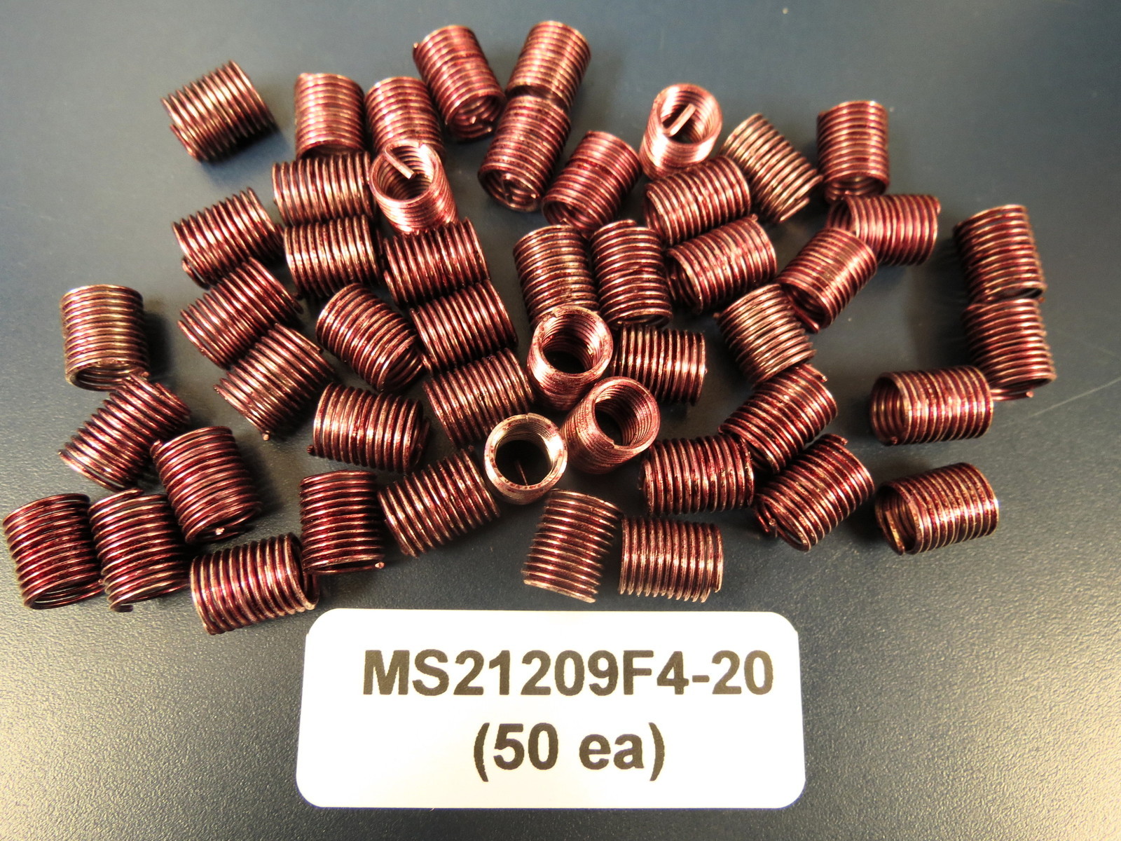Helicoil 1/4-28 x .500 Helical Inserts Stainless 209F4-0500 / MS21209F4-20 (50)