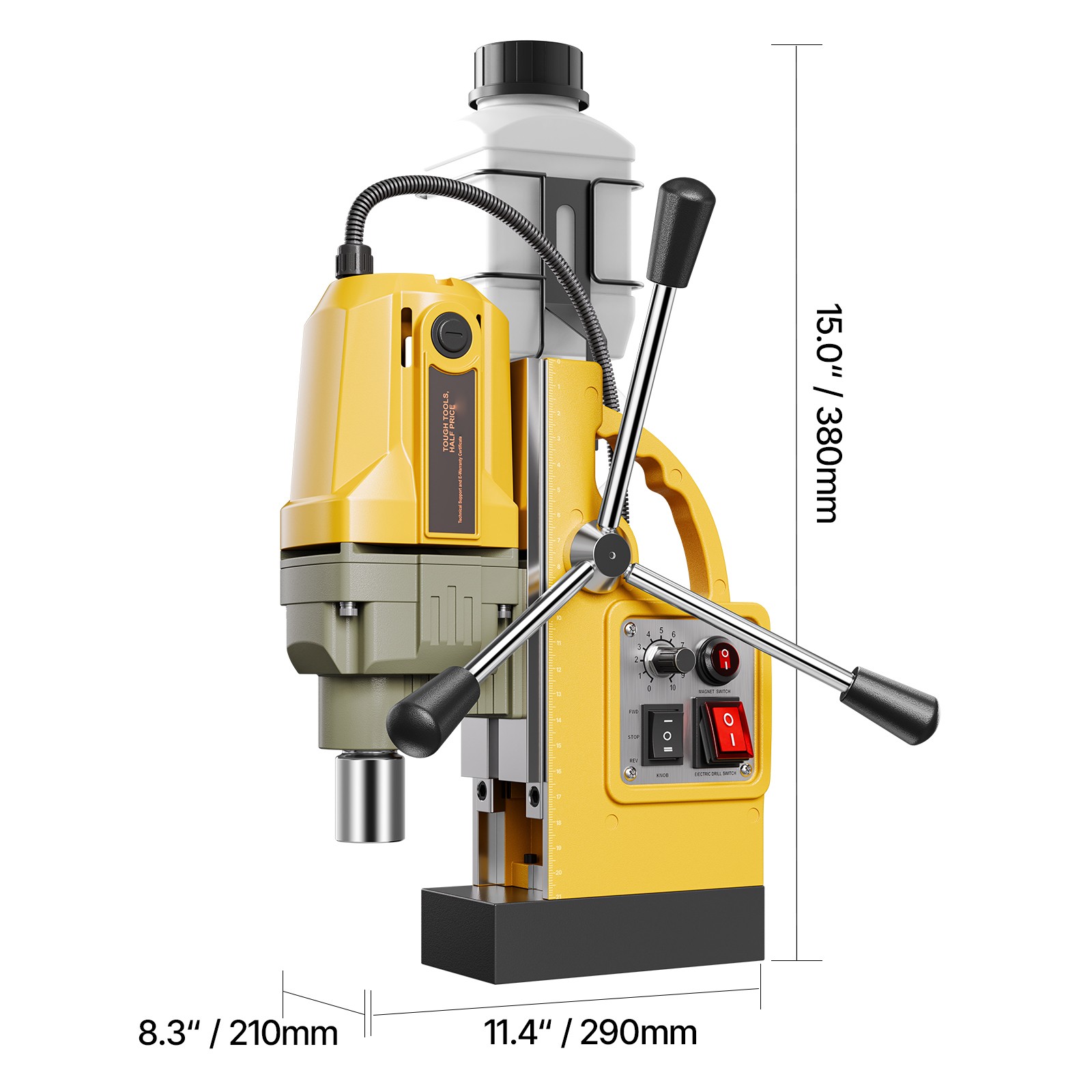 VEVOR Magnetic Drill 1400W 2922lbf/13000N Portable Mag Drill Press 810RPM