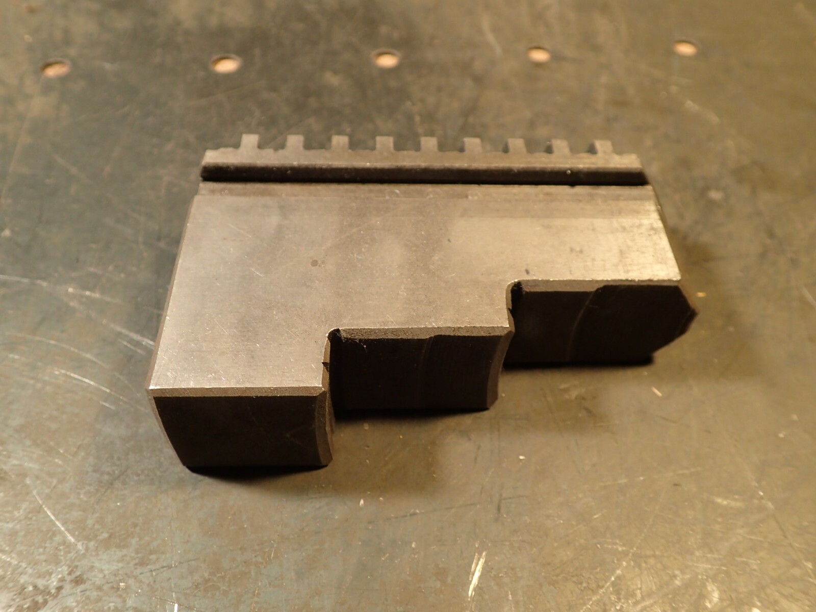 3-Piece Set Lathe Scroll Chuck Steel Step Jaws: 1-1/16″ Wide, 4-1/8″ Long, Used