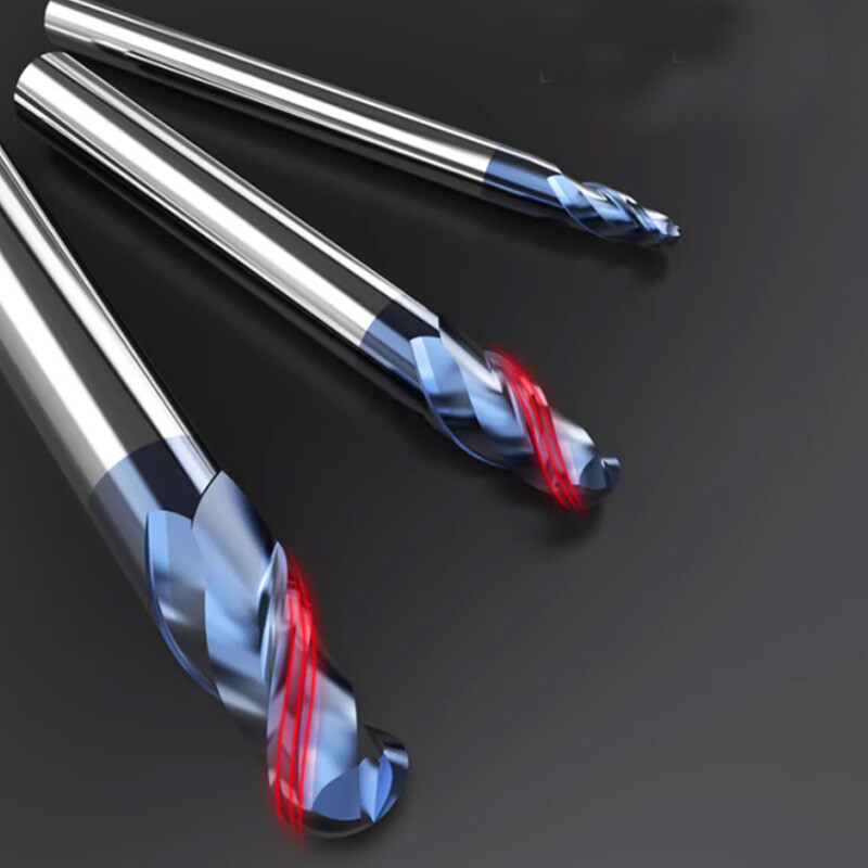 2 Flute Spiral Ball Nose End Mill Carbide Milling Cutter Router Bits Tool New