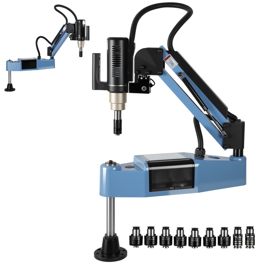 M3-M16 Electric Tapping Machine Tapper Tapping Arm Universal 360° 9X ANSI Collet