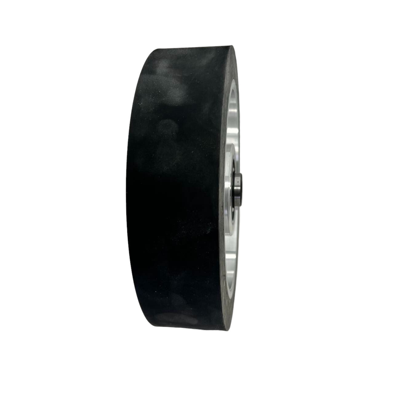 8″ Smooth Black Rubber Contact Wheel Dynamic Balance For Belt Grinder