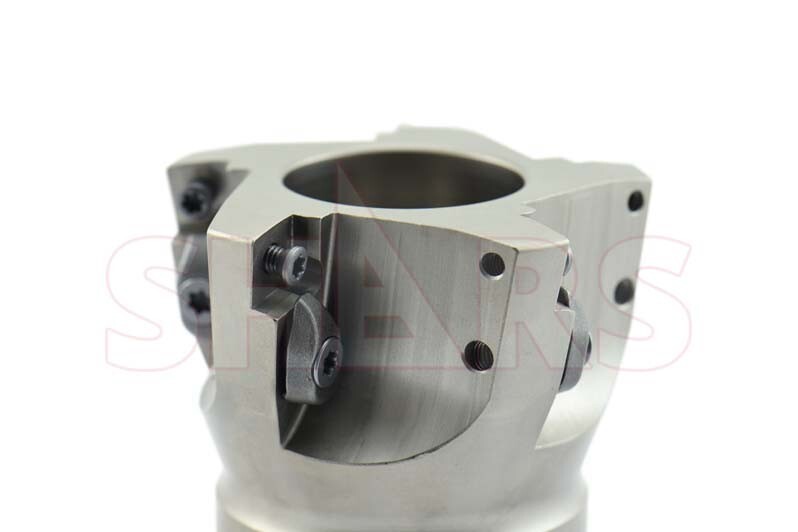 Shars 3″ High Feed Indexable Face Mill 5FL 4 Cutting Edge SDMT 120412 Insert S[