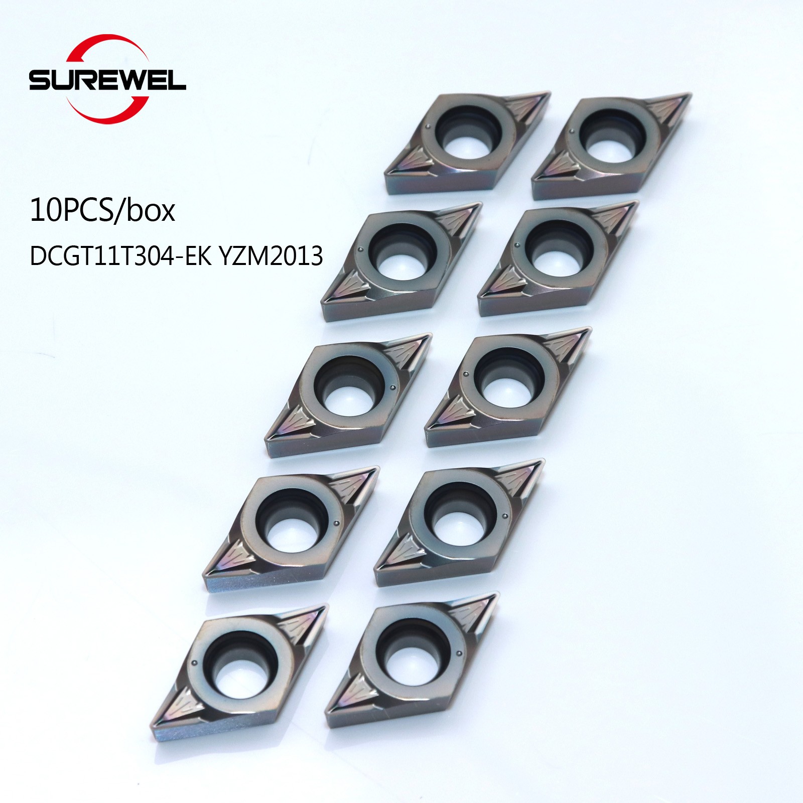 10PCS DCGT070202 DCGT11T304 internal hole stainless steel fine turning inserts
