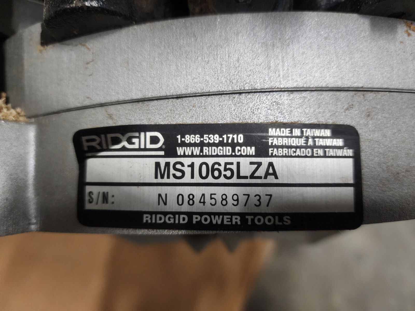 RIGID 10″ COMPOUND MITERSAW MS1065LZA 120V AC 15 AMPS