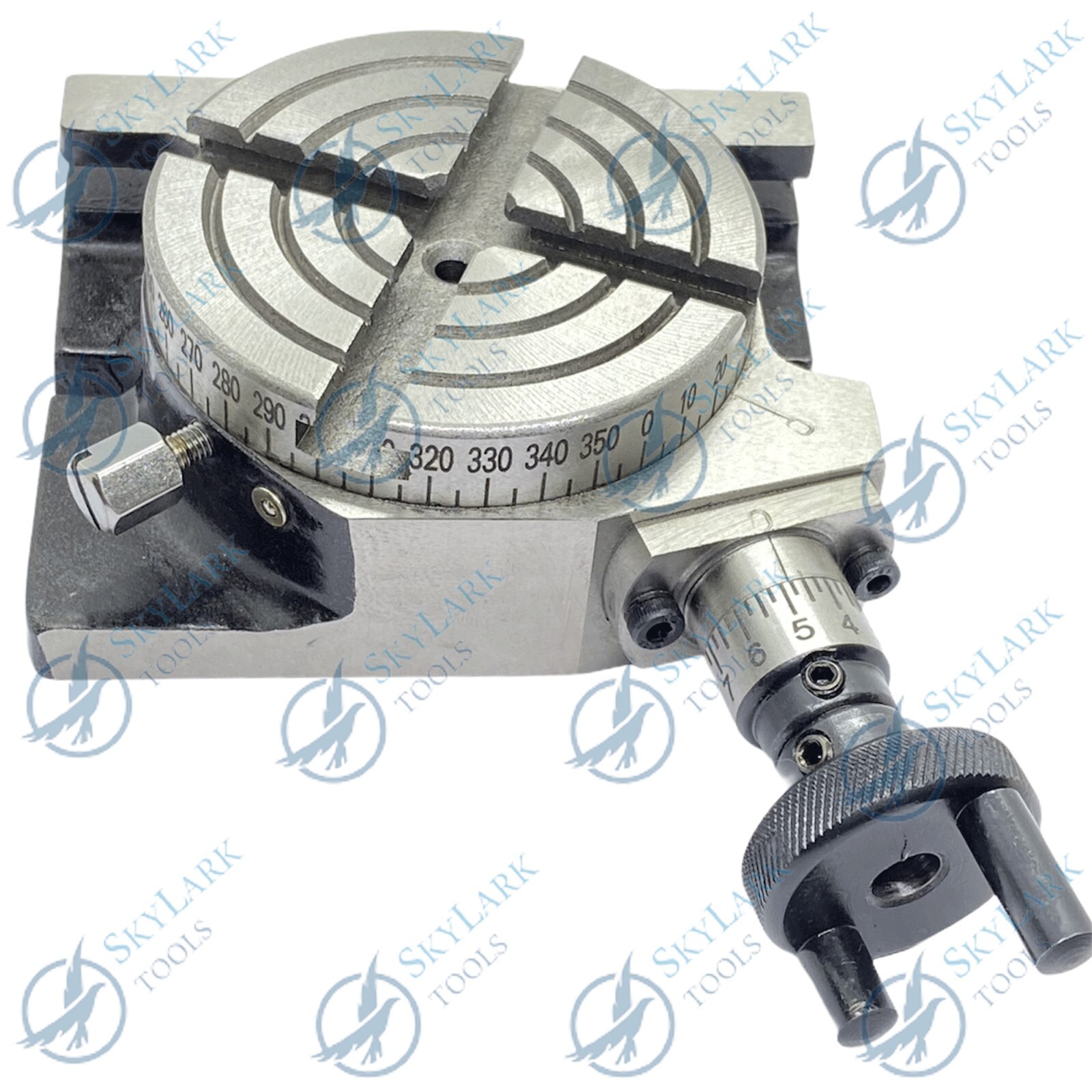 80MM 3 Inch Horizontal & Vertical Rotary Table 4 Slot Milling Machine