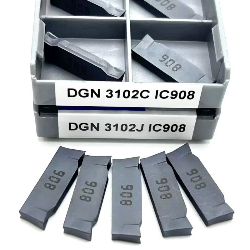 DGN3102C / 3102J IC908 Carbide Grooving Inserts 3mm CNC Slotting Cemented Lathe