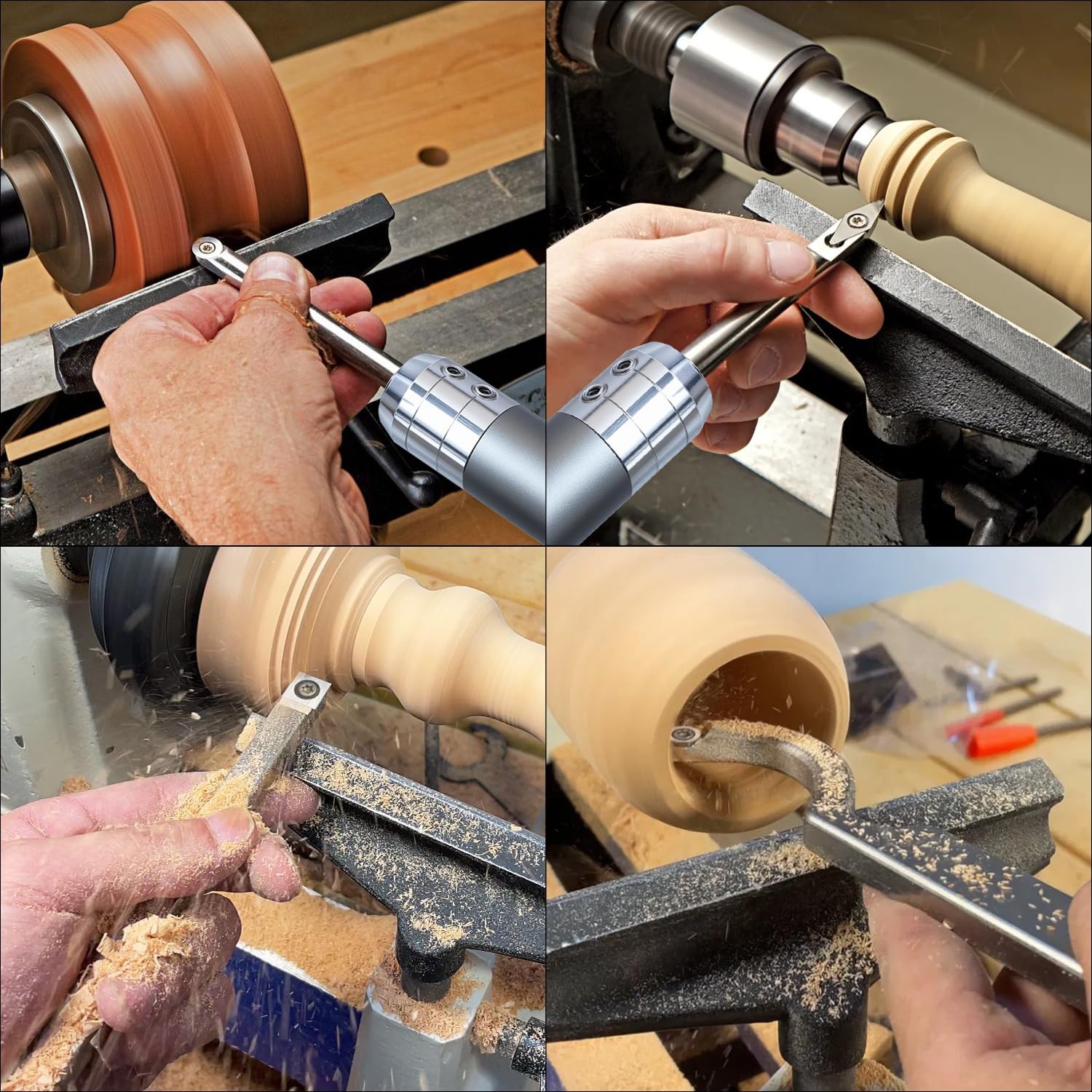 RUITOOL Carbide Wood Lathe Turning Tools Set with Bowl Sander, Including Swan…