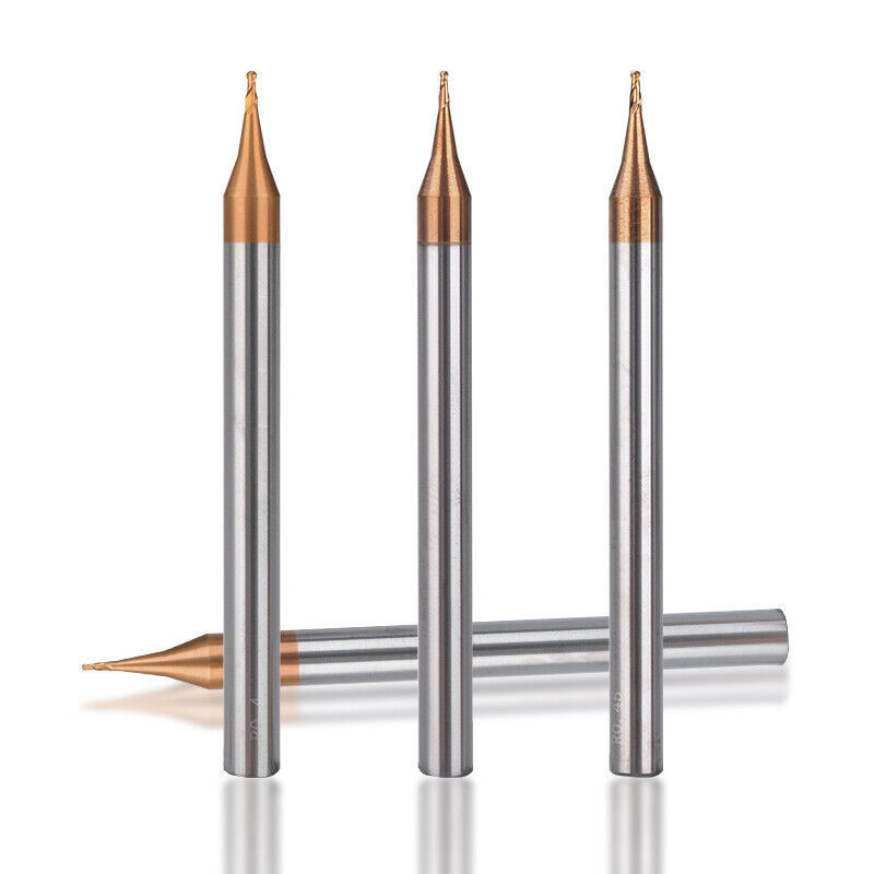 Solid Carbide Ball Nose Micro End Mill TiCN Coating 2 Flutes 0.1mm – 0.45mm