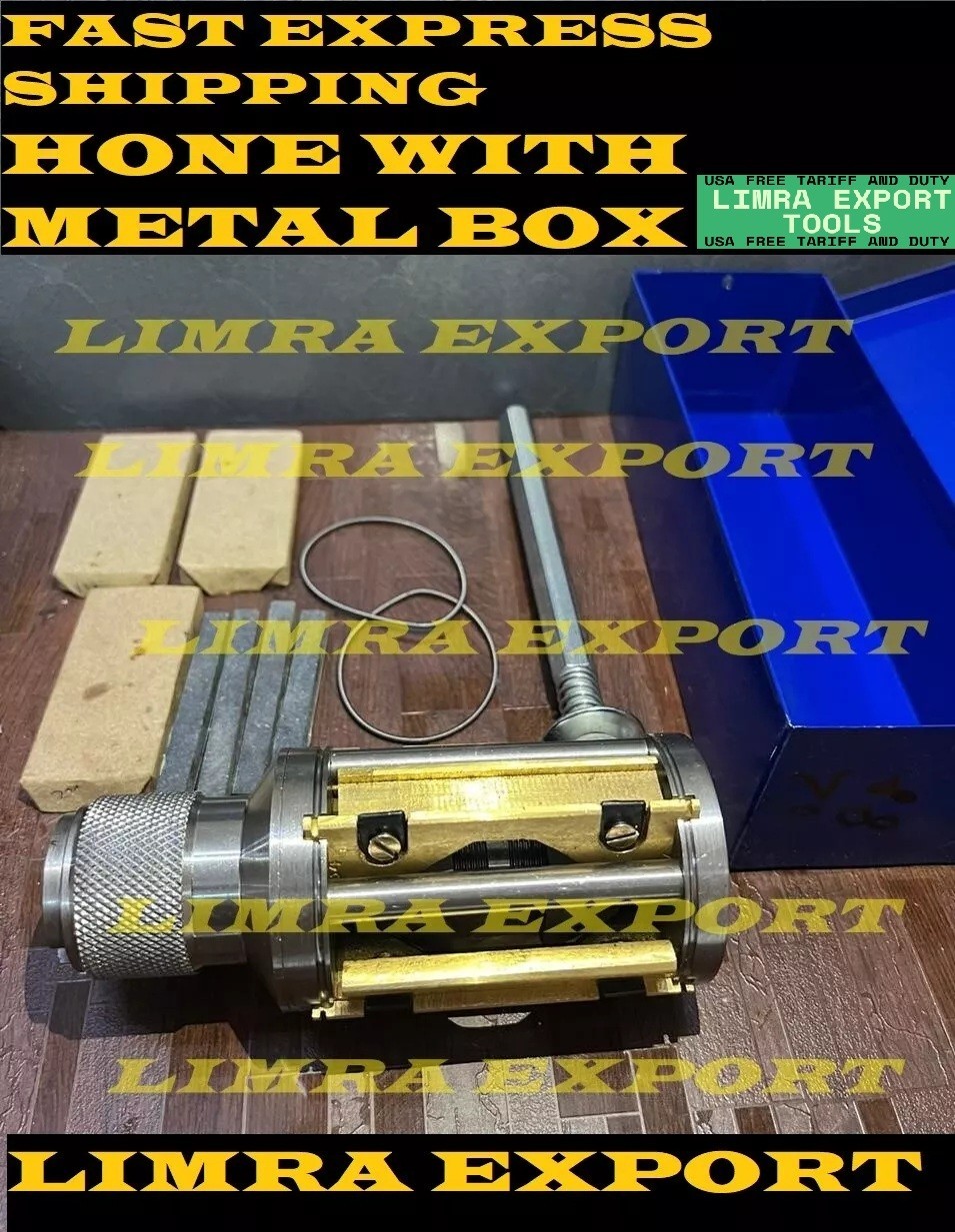 NEW CYLINDER ENGINE HONE KIT 50 mm to 75 mm Honing Machine WITH METAL BOX