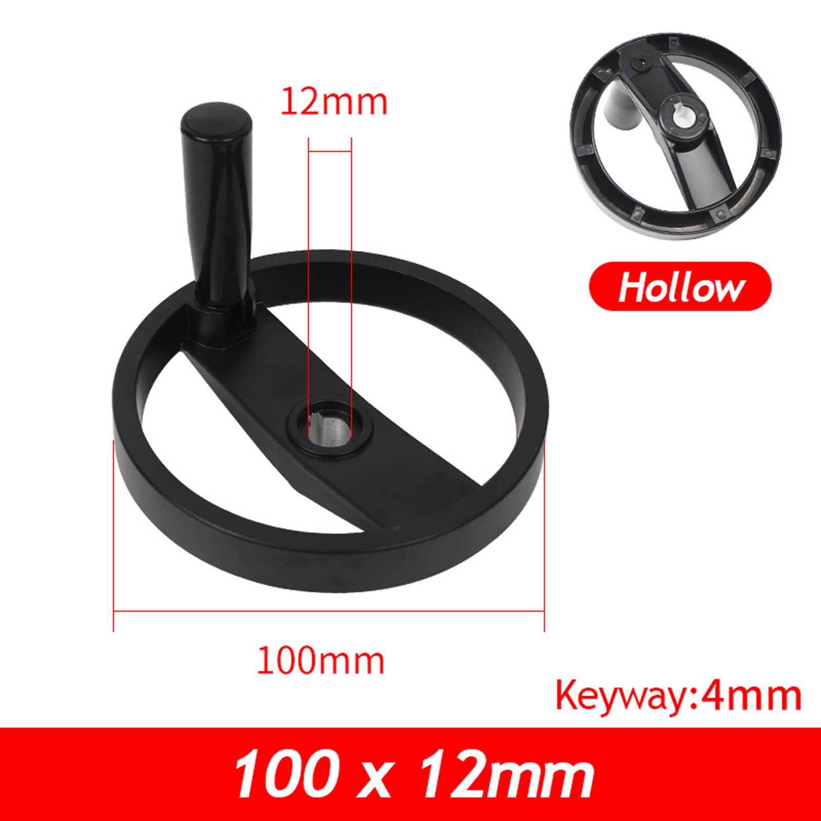 Foldable Handle Lathe Milling 100mm – 200mm Lathes Machine Black Handle Wheel