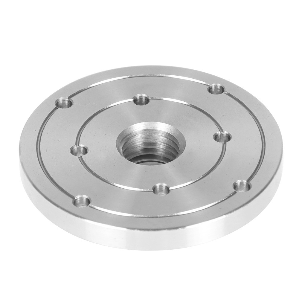 4-Inch Steel Wood Lathe Face Plate, 1 Inch x 8 tpi Threaded With Set Screws