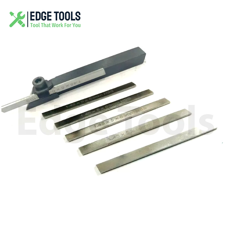 10mm Mini Parting Tool Cut off Holder with 6Pcs HSS Blades for Mini Lathes