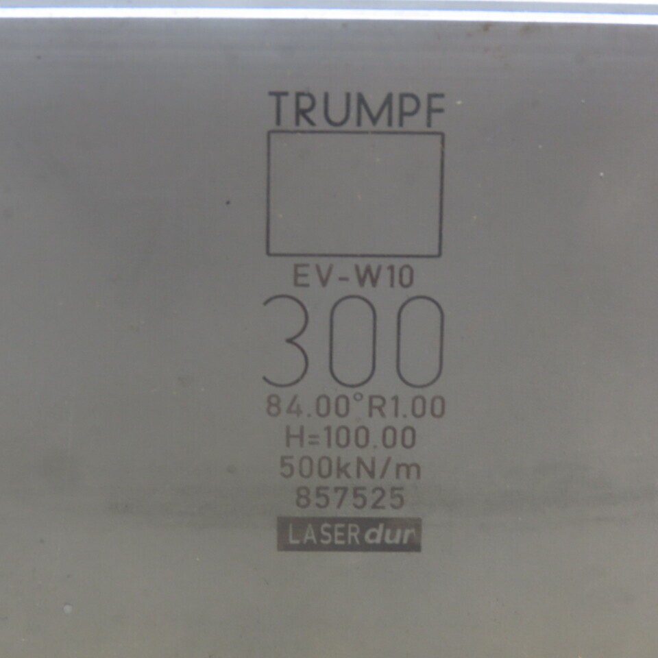 Trumpf 8257525 EVW10 Brake Press Die 84-¦ 300mm Wide R1.00 H=100mm Laser dur