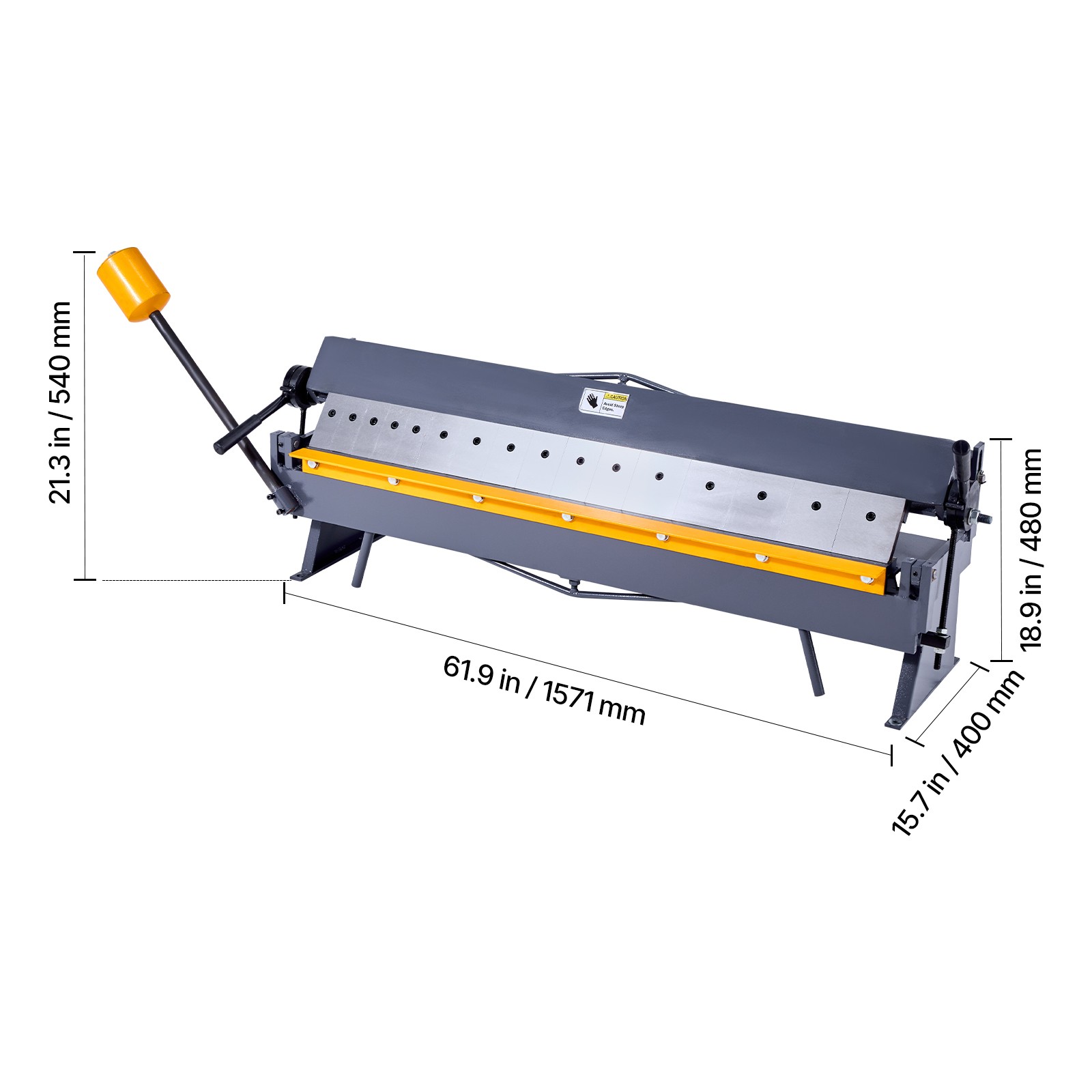 50 in Box and Pan Brake 0-135° 16 Ga Sheet Metal Bending Brake Bender 16 Fingers