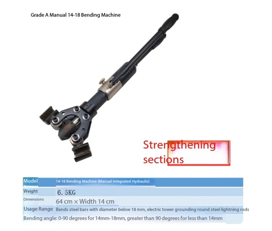 Manual Hand-Held Rebar Bending and Straightening Machine Hydraulic Portable