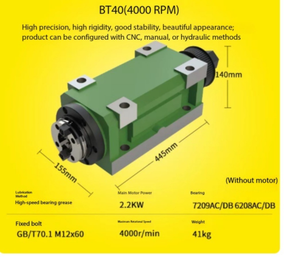 Modification of A Boring, Milling, and Drilling Machine Spindle Head Witha Motor